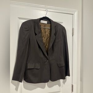 Women deep gray wool blazer